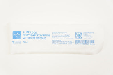 Medline SYR130010 Luer Lock Disposable Syringe Without Ndle 30ml
